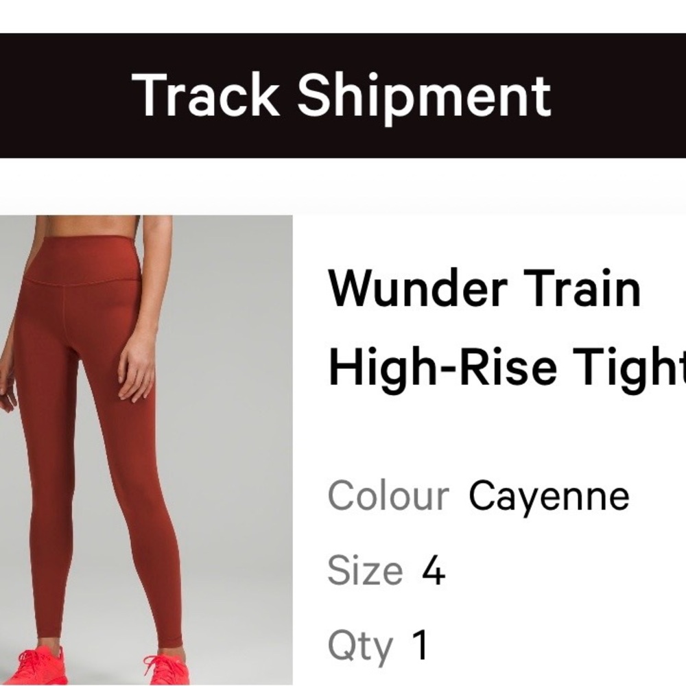 lululemon athletica Wunder Train High-Rise Tights - Cayenne- see matching bra